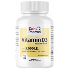 Vitaminas D3, 5000 TV. Maisto papildas (90kaps)